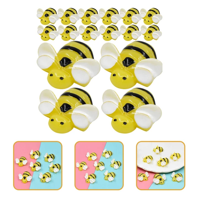 20 Pcs Biene DIY Zubehör Mikrolandschaftsornamente Biene Handyanhänger Kind