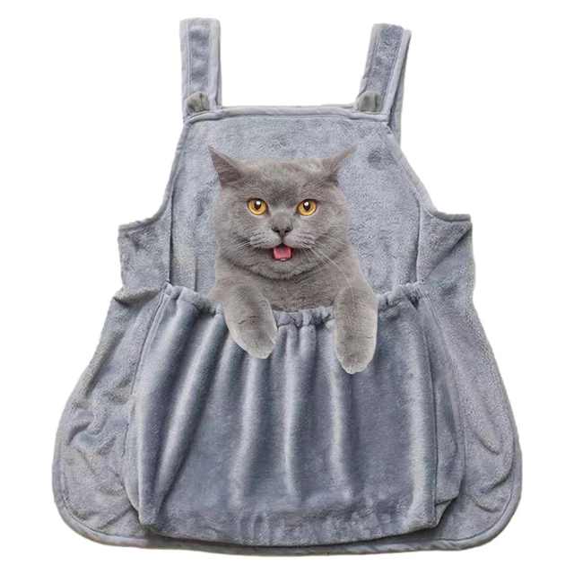 ARCTIC FLEECE PET Carrier Apron Cozy Cat Sling, Hands Free Cat Dog