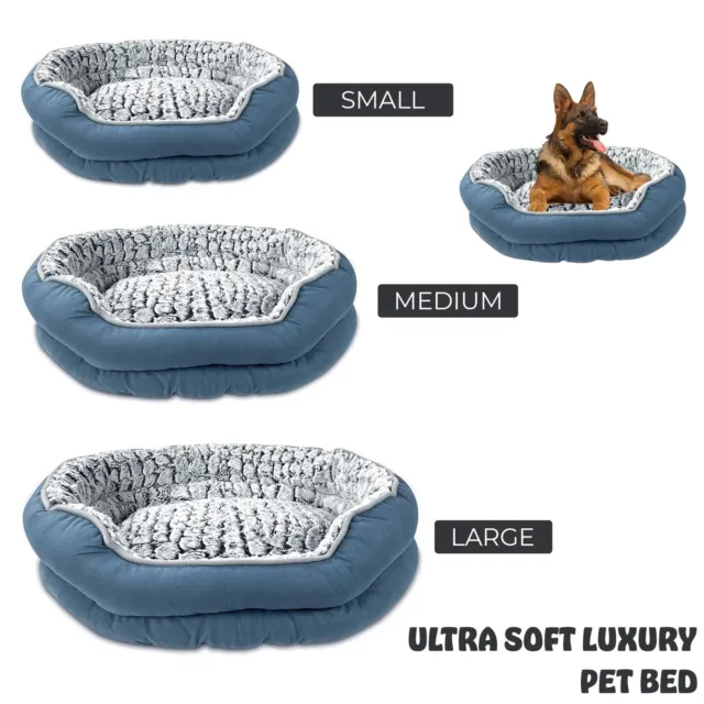 Pet Dog Bed Cat Beds Luxury Soft Washable Puppy Cushion Warm Pet Basket-S M L