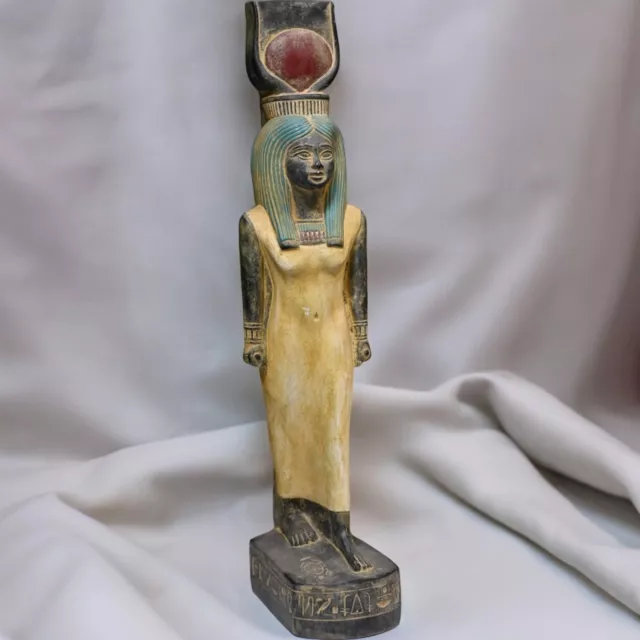 RARE ANCIENT EGYPTIAN ANTIQUITIES Statue Large Of Goddess Hathor Egypt BC