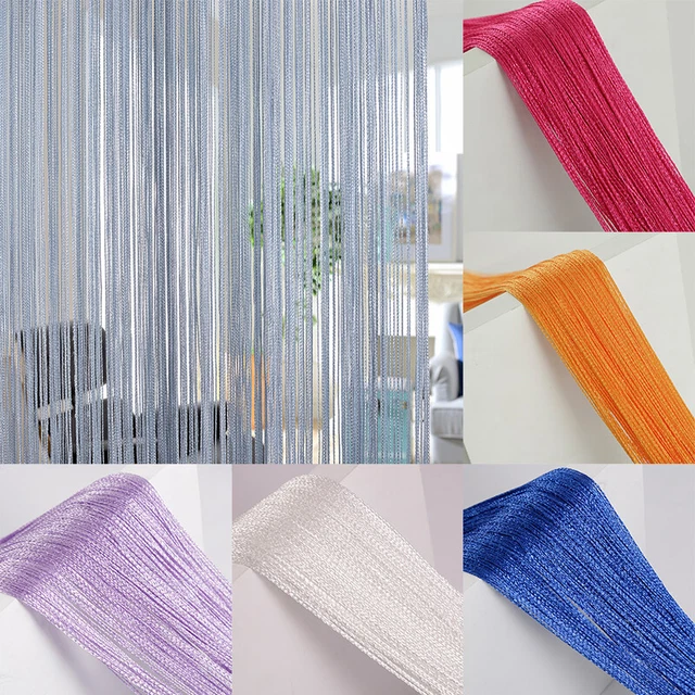 100x200cm Solid Color Curtains Stripe Classic Line Curtain Window Blind Decor