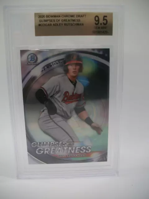 ADLEY RUTSCHMAN 2020 Bowman Chrome Glimpses of Greatness BGS GEM MINT 9.5