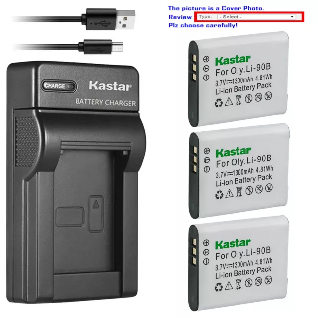 Kastar Battery Slim Charger for Ricoh DB-110 DB110 & Ricoh G900 Digital Camera