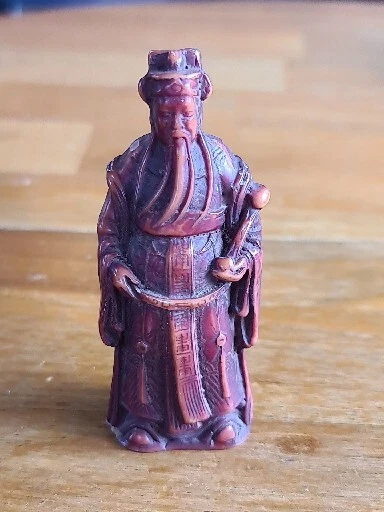 Antique Chinese Resin Wise Man Lucky figurine-ornament
