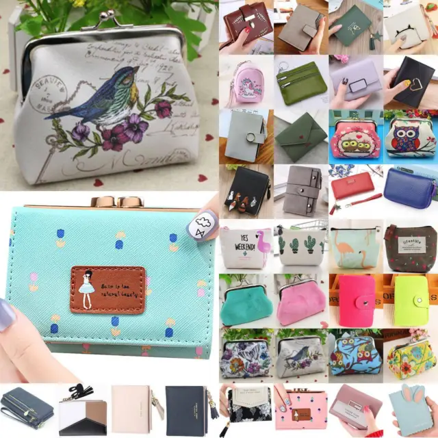 Women Ladies Girl Small Leather Wallet Key Purse Bag Card Holder Clutch Handbag◢