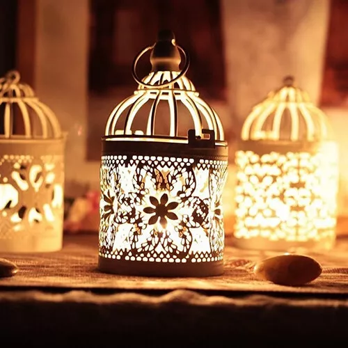 Retro Moroccan Style Lantern Tea Light Candle Holder Romantic Home Décor Wedding