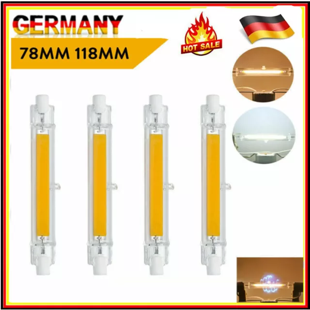 78mm 118mm COB R7S LED Glas 8W 16W Ersetzen Halogenlampe Tube 220V DHL