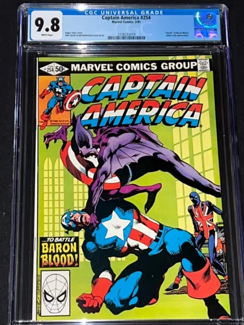 Captain America #254 CGC 9.8 - Baron Blood Appearance - John Byrne - 1981