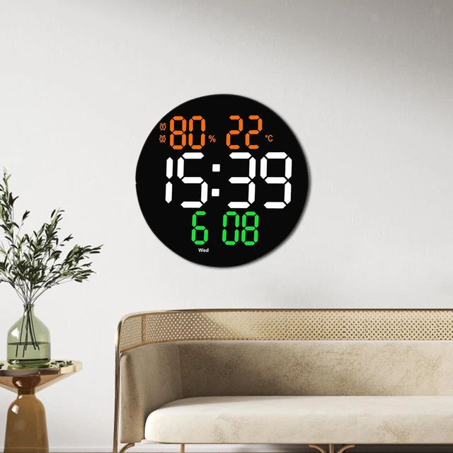 OROLOGIO DIGITALE DA parete con temperatura e umidità Sveglia con  telecomando EUR 50,70 - PicClick IT