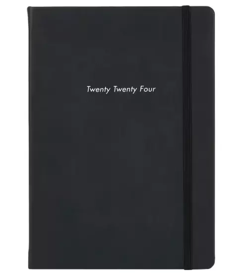 2024 A4 Daily Diary - Black 12 Monthly Annual Weekly Planner for Home Office AUS