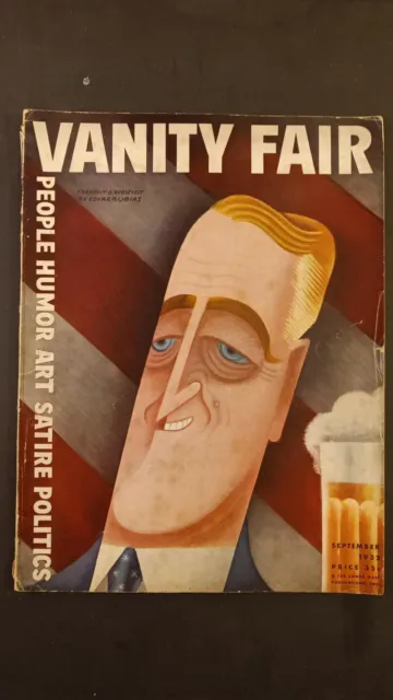 Vanity Fair Magazine 1932 sept FRANKLIN DELANO ROOSEVELT, FDR, EMILIA EARHART