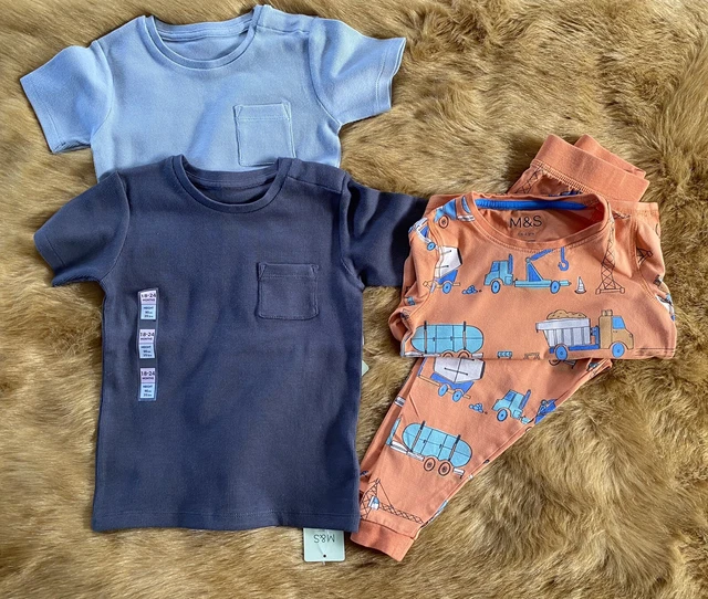 M&S 18-24 months boys Pyjama & Tops bundle New & EUC