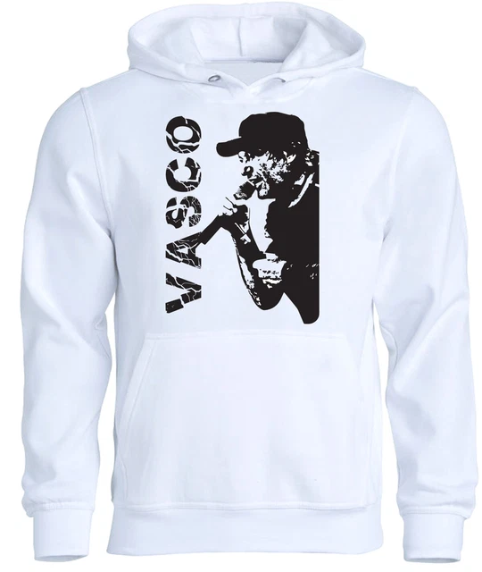 Felpa Unisex Vasco Rossi Tour 2022 stilizzata Bianca o Nera Uomo Donna bambino