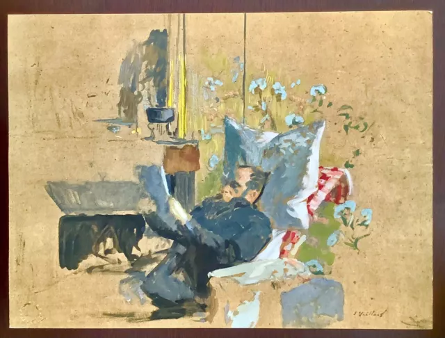 Vuillard Édouard-Scene d’intérieur-Superbe pochoir Jacomet signé dans la planche