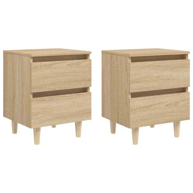 1/2x Table de Chevet et Pieds en Pin Table de Nuit Armoire Multicolore vidaXL