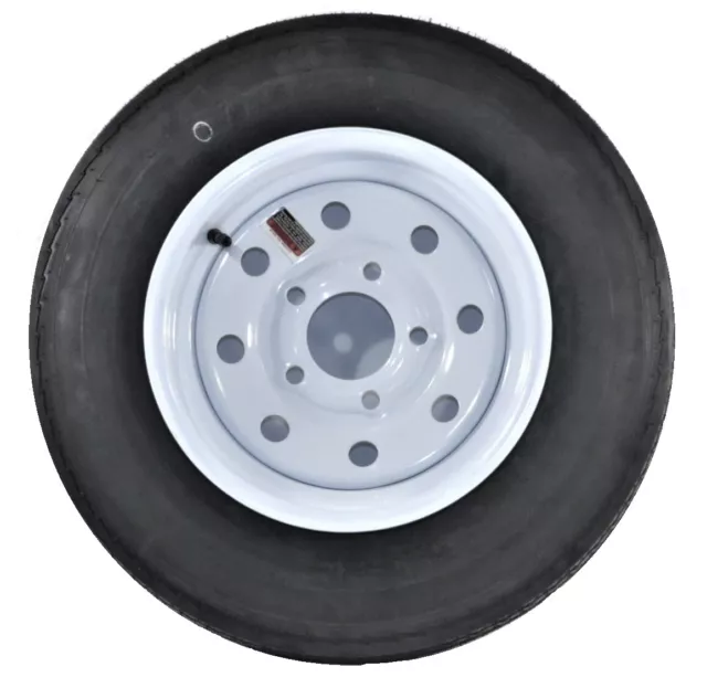 Trailer Rim and Tire 530-12 5.30-12 5.30x12 LRC 5 Bolt Hole White Modular Wheel