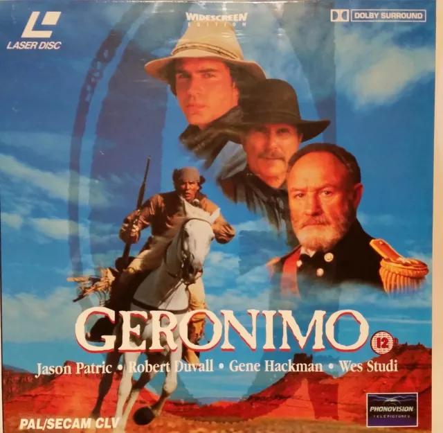 Geronimo (Pal) Laser Disc Widescreen RARE Title Dolby Surround Original Trailer