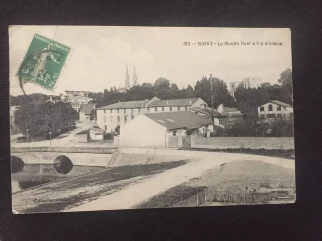 Carte Postale Ancienne 79 Niort - Le Moulin Neuf à Vol d'Oiseau