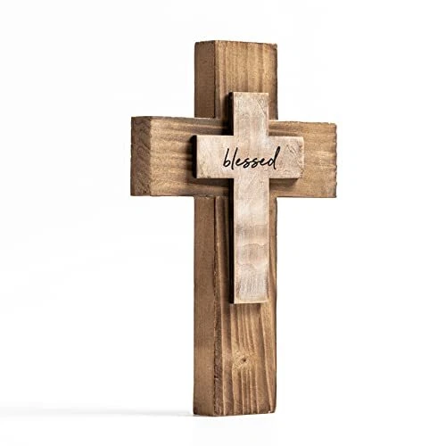 OKSQW Wall Wooden Cross For Christmas, Christians Spiritual Religious Cross