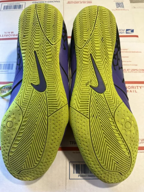 Nike Elastico ll Purple Indoor Soccer Shoes 580454-570 Mens Size 11 3