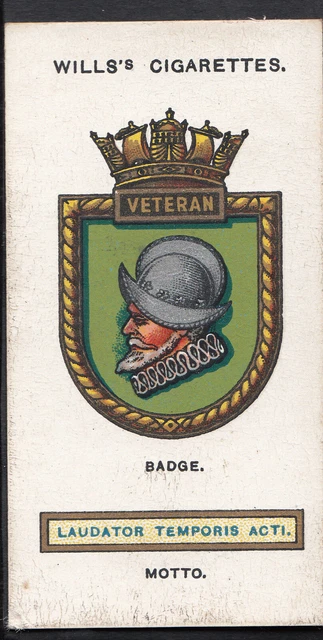 wills cigarette cards ships badges 1925 WILLS SHIPS Badges No. 31 HMS Verity, torpedo boat destroyer £2.24