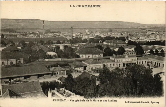 CPA ÉPERNAY - Vue générale de la Gare (364160)