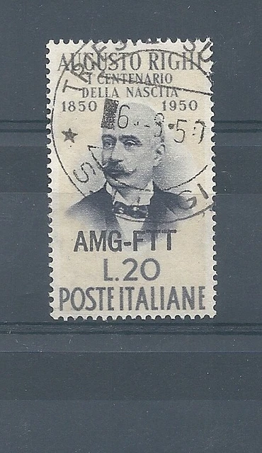 1950 Trieste A Amg-Ftt Birth Augustus Righi 20 Lire 1 V Used MF14492