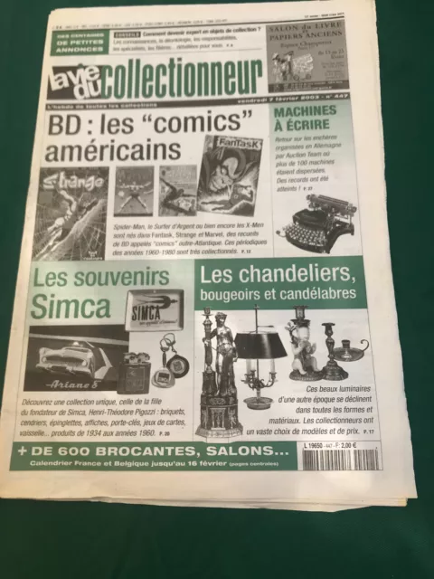 La Vie Du  Collectionneur/Bd Comics Americain/Simca/Chandelier/Machine A Ecrire