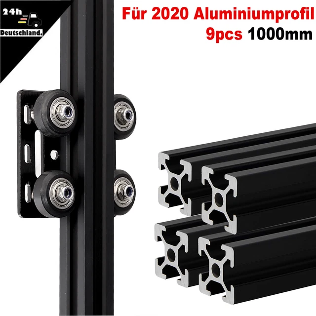 Aluminium Winkelprofil 80x20x2mm Anthrazit - Pulverbeschichtet RAL 7016 1000mm