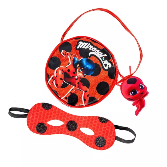 Oficial Niños Milagroso Ladybug de Lunares Máscara Bolsa Accesorio Disfraz Set