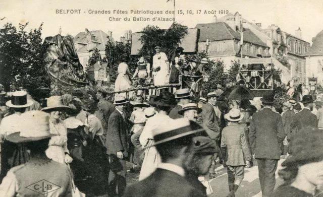 BELFORT Grandes Fêtes Patriotiques 15 au 17 Août 1919 Char du Ballon d'Alsace