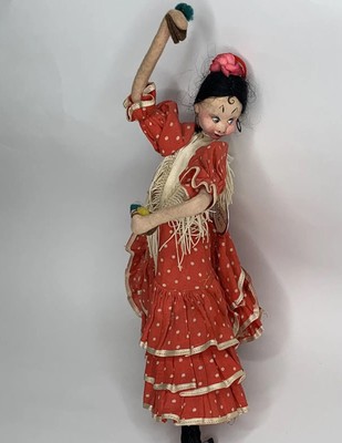 Vintage Roldan Klumpe Doll Spanish Flamenco Dancer Cloth 10