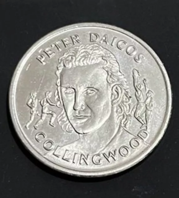 Collingwood Magpies Peter Daicos 1989 Sunday Sun Commemorative Medal | VFL Coin