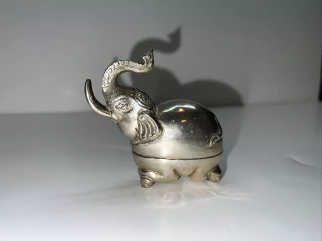 CAMBODIAN T90 SILVER  SMAL SIZE  ELEPHANT BOX - 48 grams