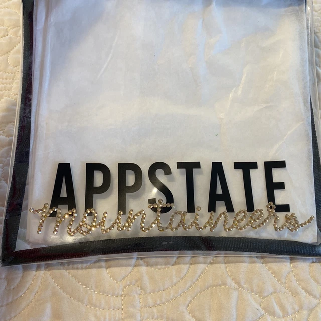 Clear Crossbody Bag Transparent Zip Purse Stadium with Inner Pocket App State