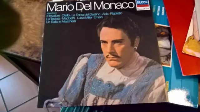 Lp 12" Mario Del Monaco Decca Grandi Voci Arie Da Trovatore Otello Aida N/Mint