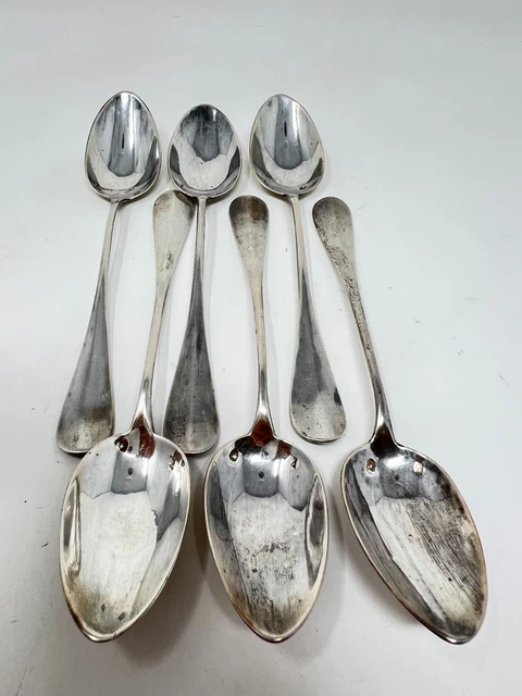 Lot De 4 Petites Cuillères En Argent Massif Poinçon Minerve