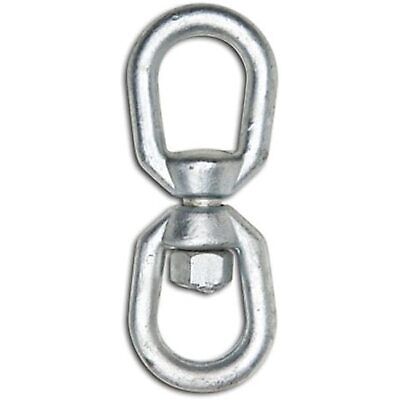 Campbell T9630635 Eye and Eye Swivel, Forged Steel, Galvanized, 3/8" Trade, 2250