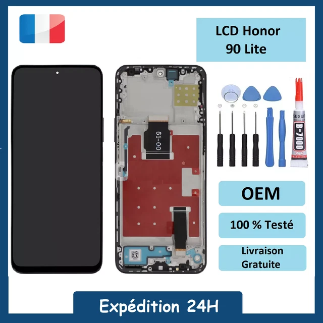Écran LCD Original Honor 90 Lite - Noir - Kit Complet Avec Outils & Colle - Neuf