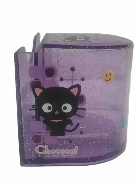 Sanrio Chococat Desk Organizer Pencil Holder Purple Sparkle Drawers 2004 Vintage