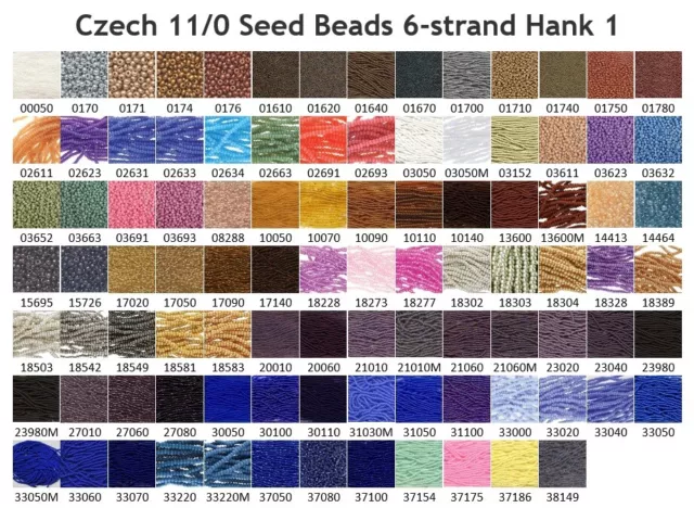 Czech 11/0 Preciosa Rocaille Glass Seed Beads 6-strand Mini Hank or 24 g vial 1