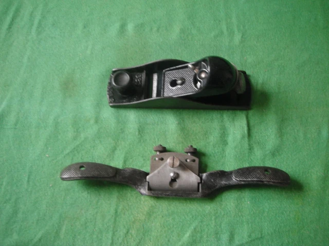 Vintage Stanley No 220 Block Plane and spoke shave