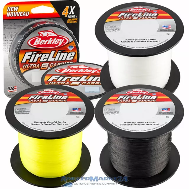 (0,10€/m) Berkley "FireLine ULTRA 8" ab 50m Smoke,Crystal,Fluo Green geflochtene