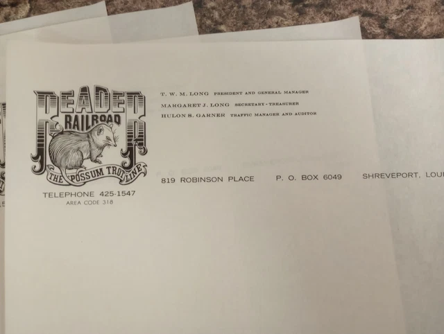 READER RAILROAD paper ephemera lot -- letterhead & envelopes - Arkansas/Possum