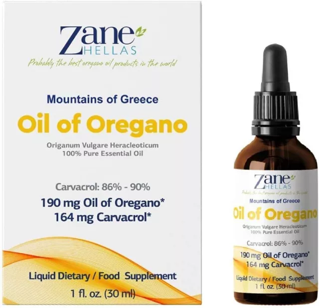 Zane Hellas 100% Undiluted  Essential Oil of Oregano.86% Min [Free shipping]