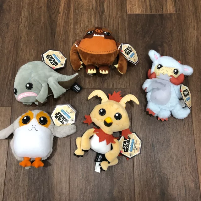 Star Wars Galaxy of Creatures Stitchlings Plush Disney With Sound LOT OF 5