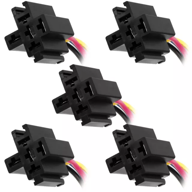 5Pcs DC 12V/24V 40A 5 Prise relais borne connecteur faisceau auto voiture