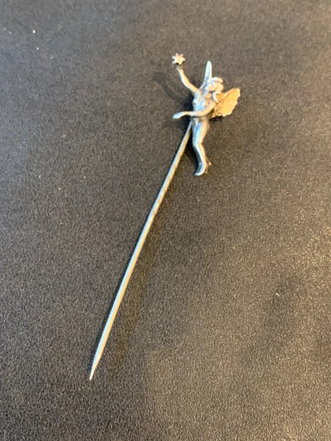ANCIENNE BROCHE Sainte Jeanne d'Arc Art Nouveau Plaquée Or (Fix) signée