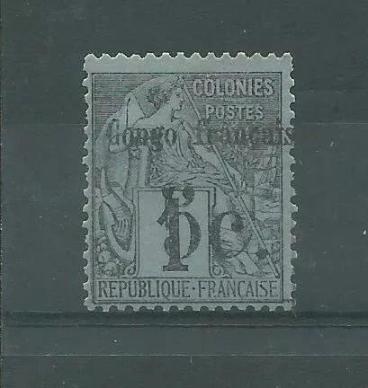 Congo Francais 1891/92 Allegoria Delle Colonie Soprastampata Mlh Yv.n 1 Mf27414