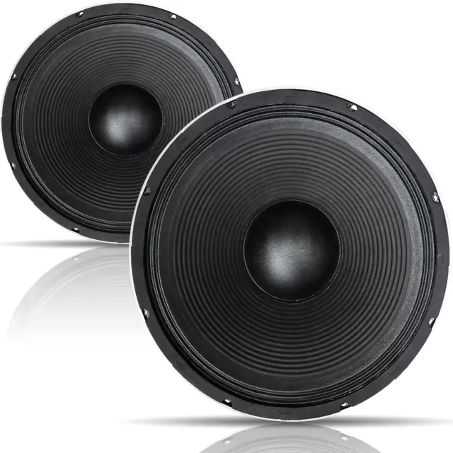 Pair of SoundLab 400w Full Range Chassis Speaker Driver 4 Ohm 15 Inch High SPL